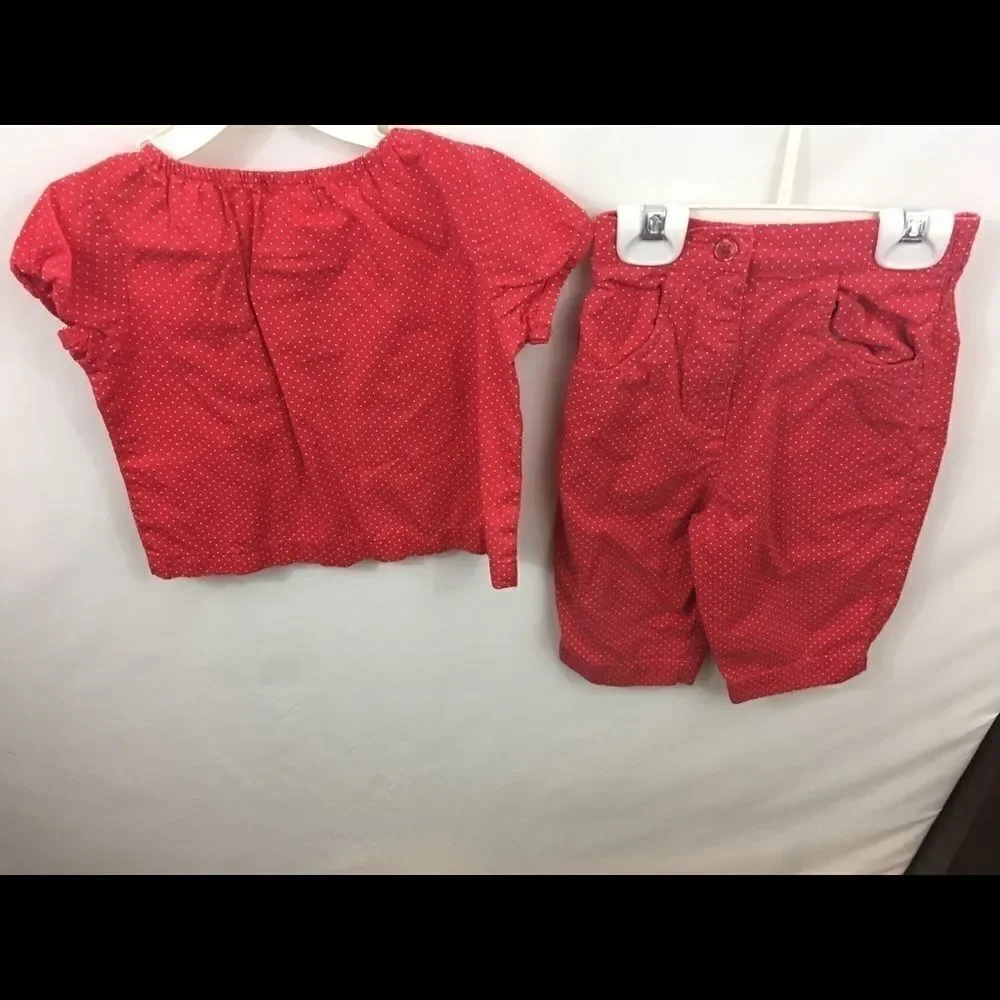 Baby Gap 2T Girls 2pc Set Red Top w/matching Pants